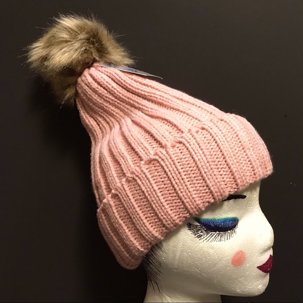 ✅🆕Rose/pink fleece lined hat